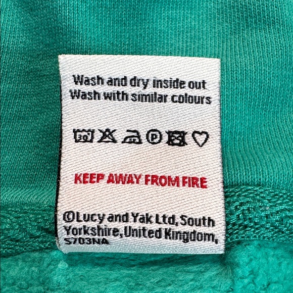 NWOT Lucy & Yak Marley Sweatshirt Turquoise Size Medium - Picture 9 of 13